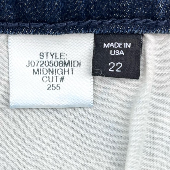 Veronica Beard Carolyn High-Rise Baby Boot Crop Tuxedo Stripe Jeans Plus Size 22 - Picture 11 of 11